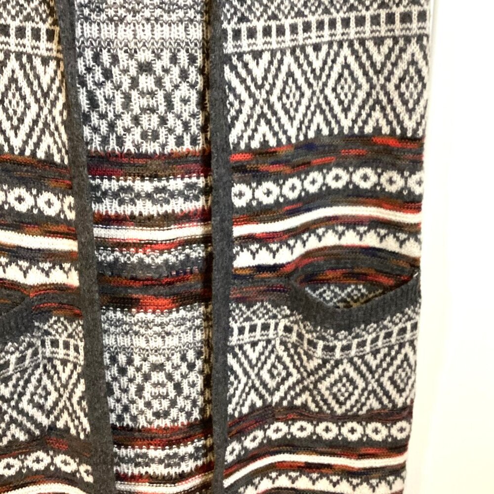 Warehouse One Women's Long Hooded Sleeveless Knit Vest Size S/P Open Cardigan - Picture 5 of 9